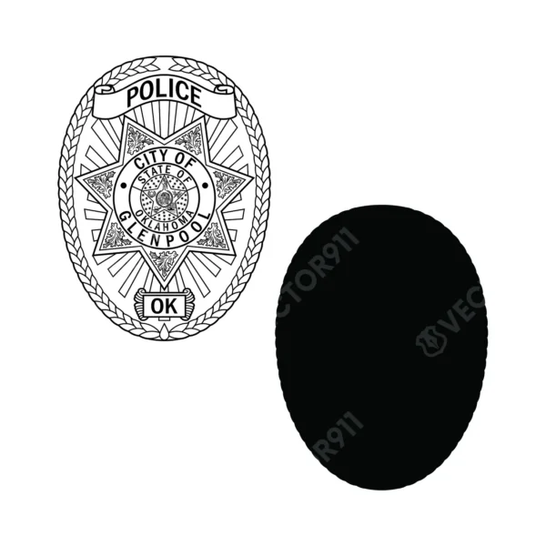 Glenpool Oklahoma Police Badge - Image 3