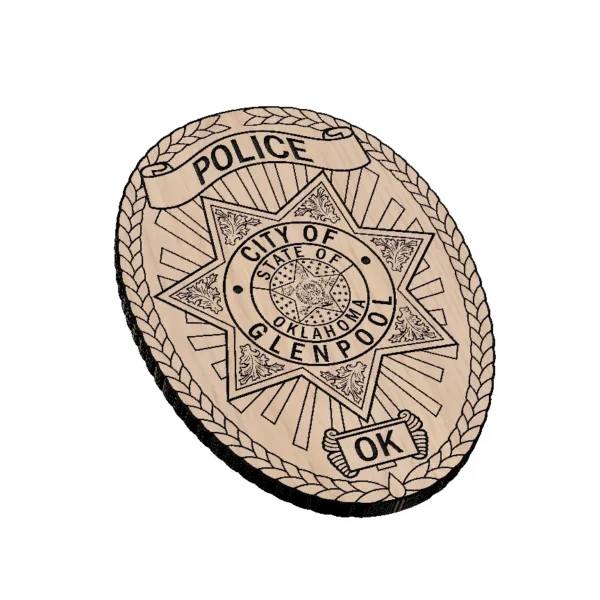 Glenpool Oklahoma Police Badge - Image 2