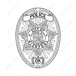 Glenpool Oklahoma Police Badge SVG Vector911