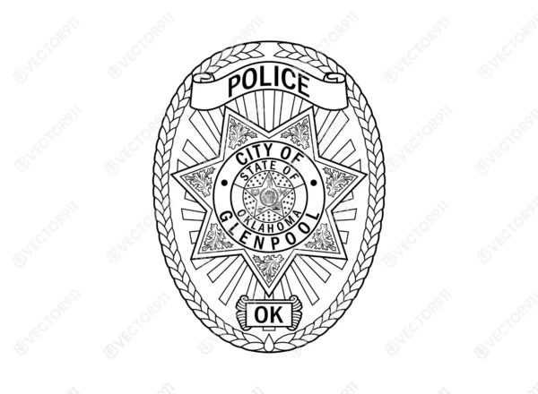 Glenpool Oklahoma Police Badge SVG Vector911