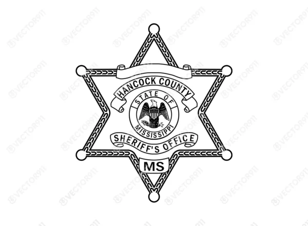 Hancock County Mississippi Sheriffs Office Badge SVG Vector911