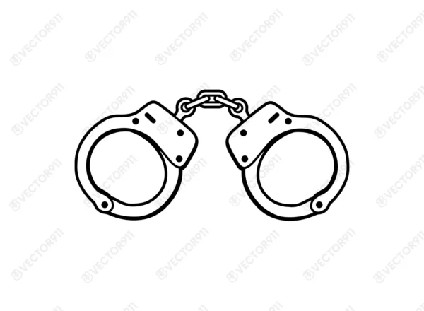 Handcuffs Restraints Graphic SVG Vector911