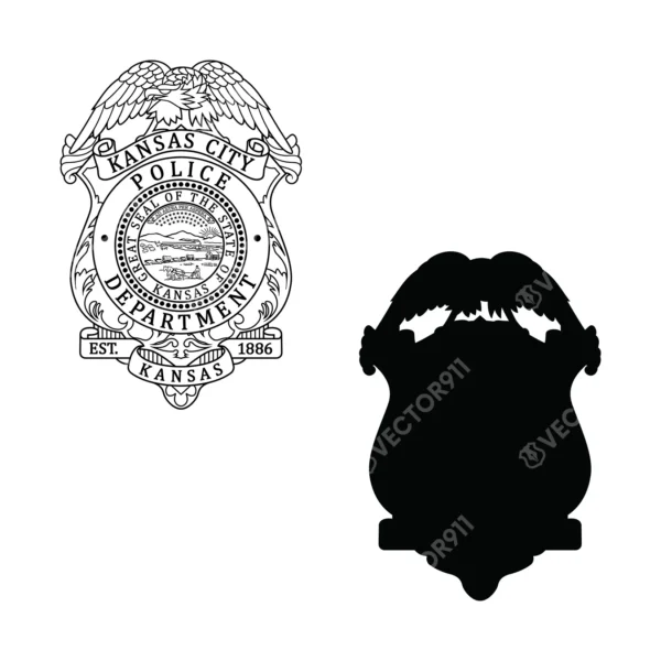 Kansas City Kansas Police Department Badge - Image 3