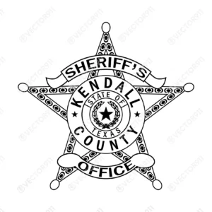 Kendall County Texas Sheriffs Office Badge SVG Vector911