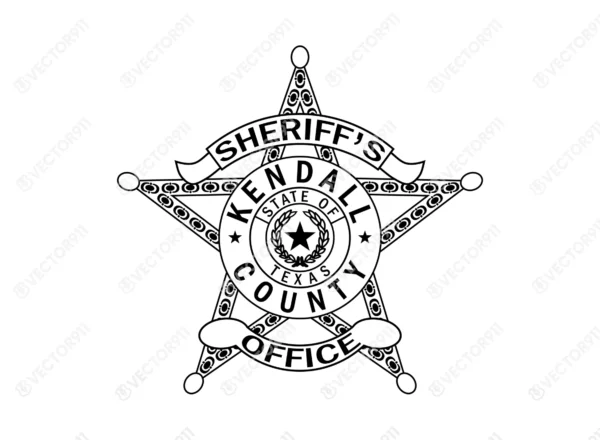 Kendall County Texas Sheriffs Office Badge SVG Vector911