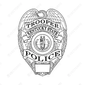 Kentucky State Police Trooper Badge SVG Vector911