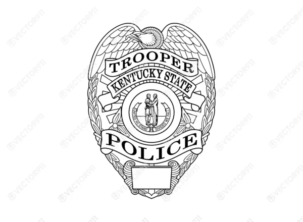 Kentucky State Police Trooper Badge SVG Vector911