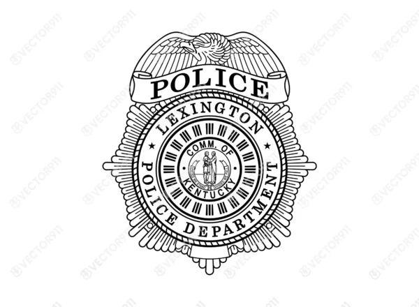 Lexington Kentucky Police Department Badge SVG Vector911