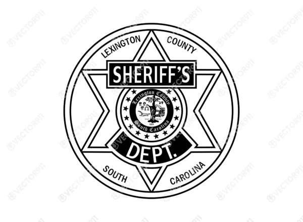 Lexington County South Carolina Sheriffs Department Badge SVG Vector911