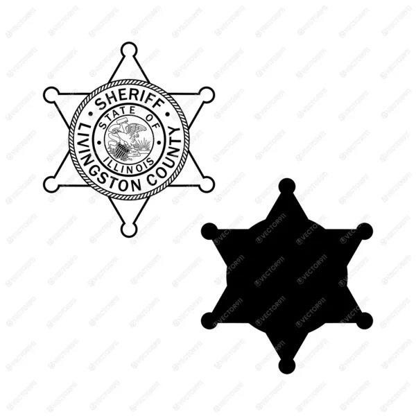 Livingston County Illinois Sheriff Badge - Image 3