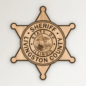 Livingston County Illinois Sheriff Star SVG Vector911