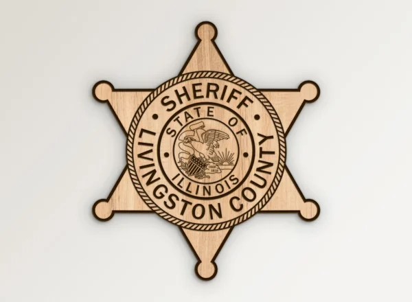 Livingston County Illinois Sheriff Star SVG Vector911