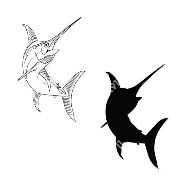 Marlin Fish Clipart - Image 3