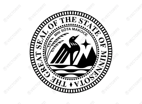 Great State Seal of Minnesota SVG Vector911