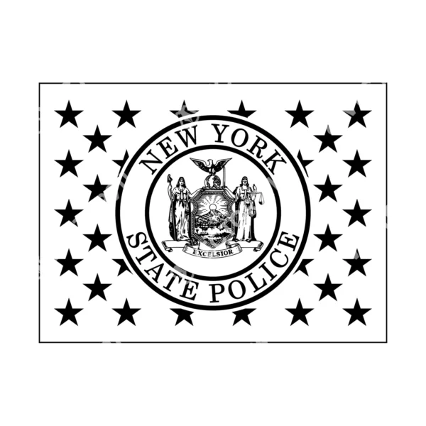 New York State Police Seal American Flag Union - Image 3