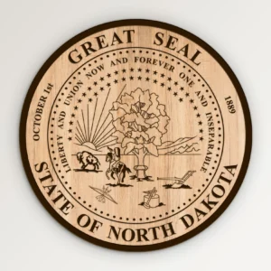 Great State Seal of North Dakota SVG Vector911