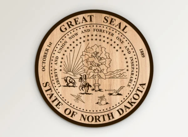 Great State Seal of North Dakota SVG Vector911