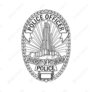 University of Pittsburg Pennsylvania Police Officer Badge SVG Vector911