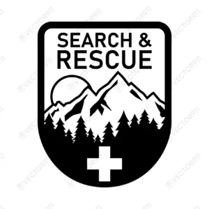 Search and Rescue Patch SVG Vector911