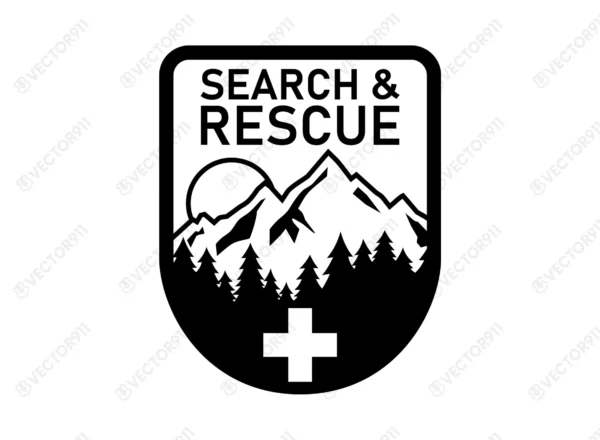 Search and Rescue Patch SVG Vector911