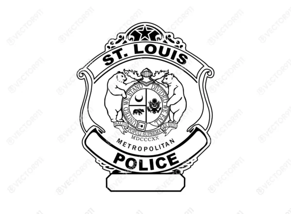 St Louis Missouri Police Badge SVG Vector911