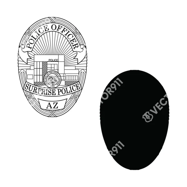 Surprise Arizona Police Officer Badge - Image 3