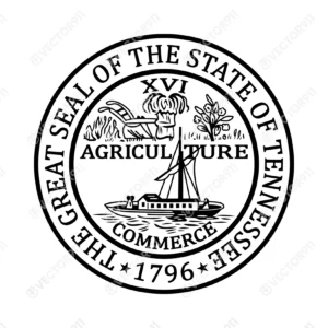 Great State Seal of Tennessee SVG Vector911