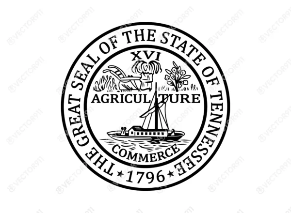 Great State Seal of Tennessee SVG Vector911