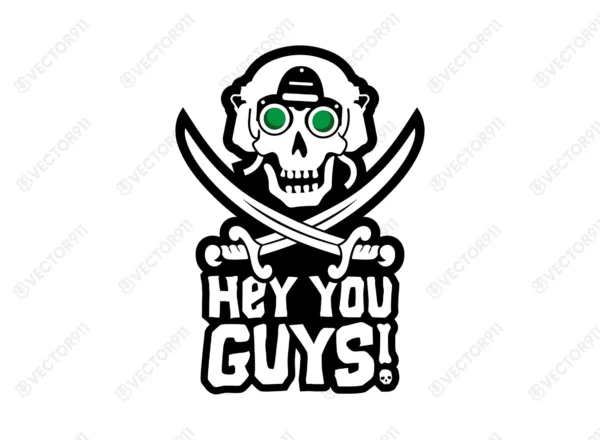 Hey You Guys Goonies Inspired Tactical Night Vision Skull SVG Vector911