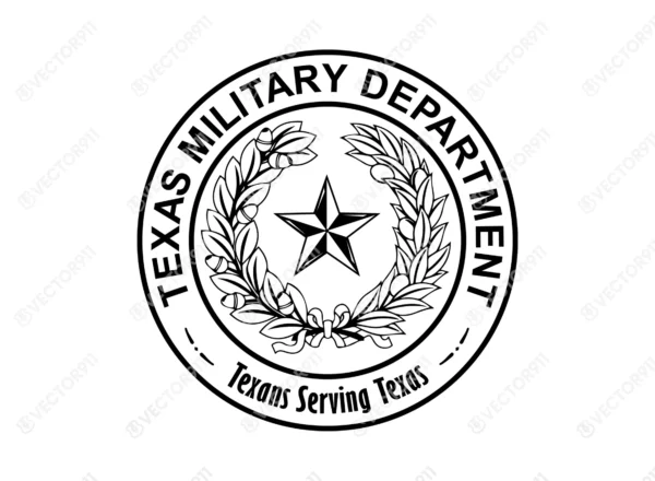 Texas Military Department Seal SVG Vector911