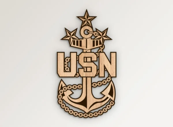 Master Chief Petty Officer of the Navy MCPON USN 3 Star Anchor SVG Vector911