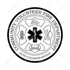 Community Volunteer Fire Department Emblem SVG Vector911