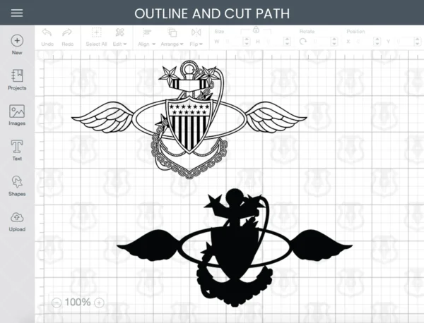 Coast Guard Avionics Electrical Technician Master Chief AETCM Anchor Insignia - Image 3