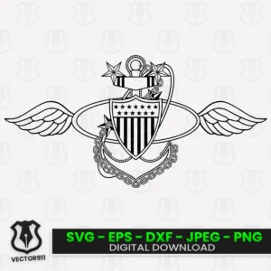 Our Coast Guard Avionics Electrical Technician Master Chief AETCM Anchor Insignia SVG vector files Vector911