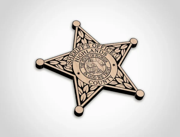 Highlands County Florida Sheriffs Office Star Badge - Image 2
