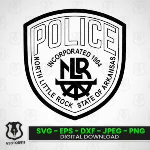 North Little Rock Arkansas Police Department Patch SVG vector files Vector911