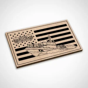 Alternative view of USCG Coxswain Pin 45' Response Boat Medium RBM American Flag