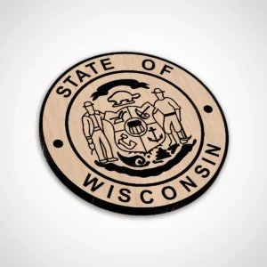Alternative view of State Seal of Wisconsin Simple Design