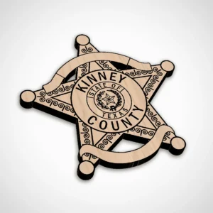 Alternative view of Kinney County Texas Sheriff Star Badge