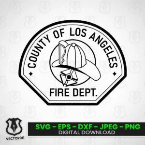 Los Angeles County California Fire Department Patch SVG vector files Vector911