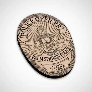 Alternative view of Palm Springs CA Police Officer Badge