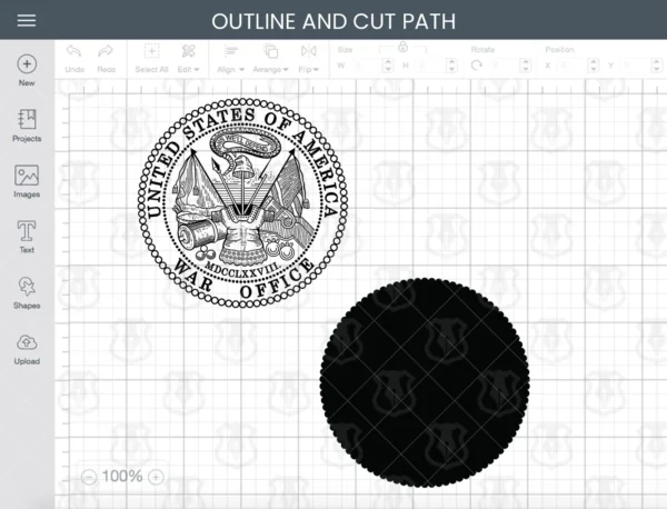 United States Department of War Office Vintage Style Seal SVG Vector ...