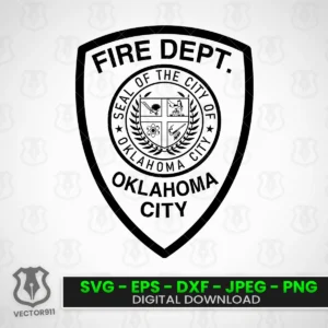 Oklahoma City Oklahoma Fire Department Patch SVG vector files Vector911