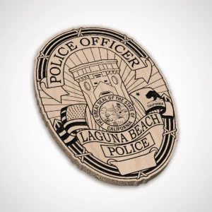 Alternative view of Laguna Beach CA Police Officer Badge