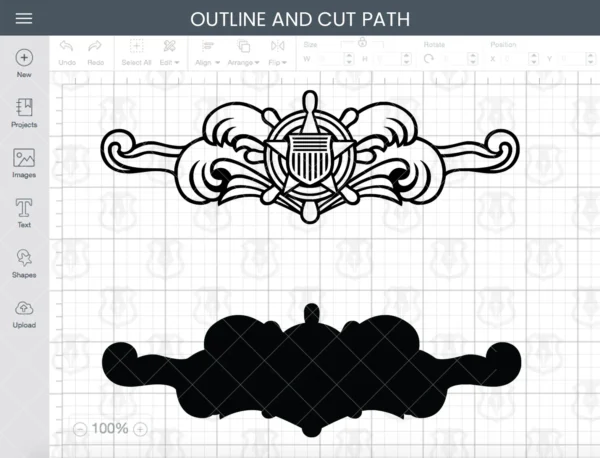 Coast Guard Cutterman Pin SVG Vector Files | Vector911