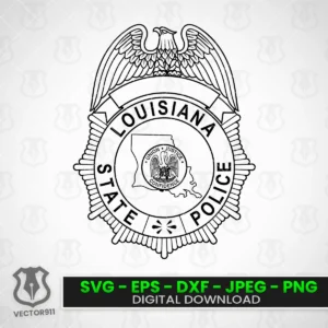 Louisiana State Police Badge vector files vector911