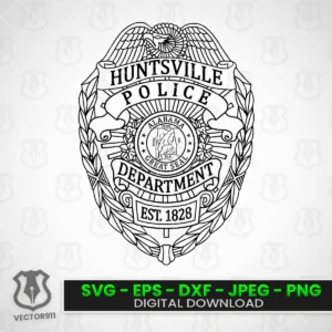 Huntsville Alabama Police Department Badge SVG Vector911