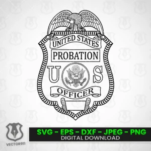 US Probation Officer Badge SVG Vector911