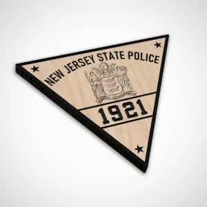 Alternative view of New Jersey State Police Triangle Shield Badge