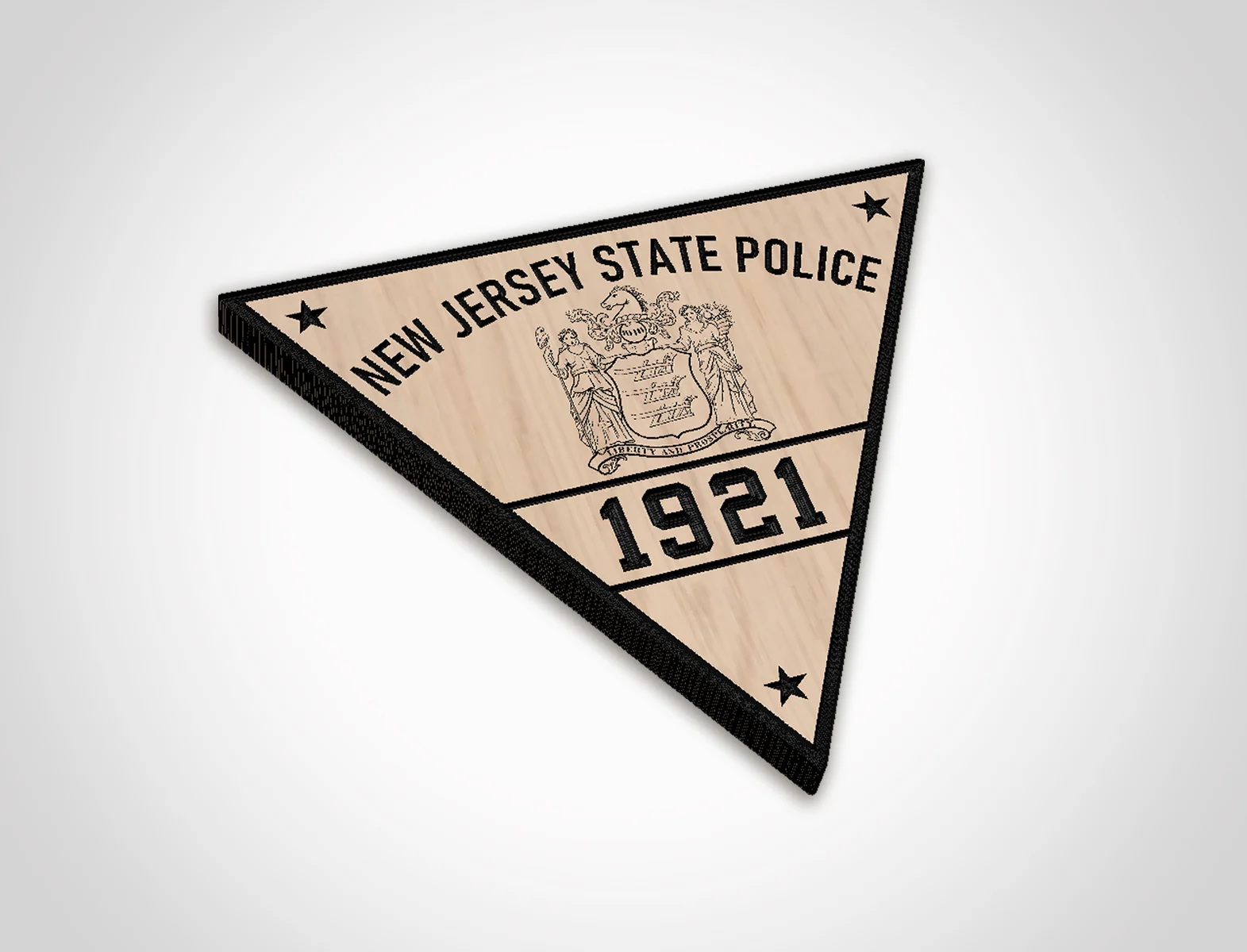 New Jersey State Police Triangle Shield Badge - Image 2
